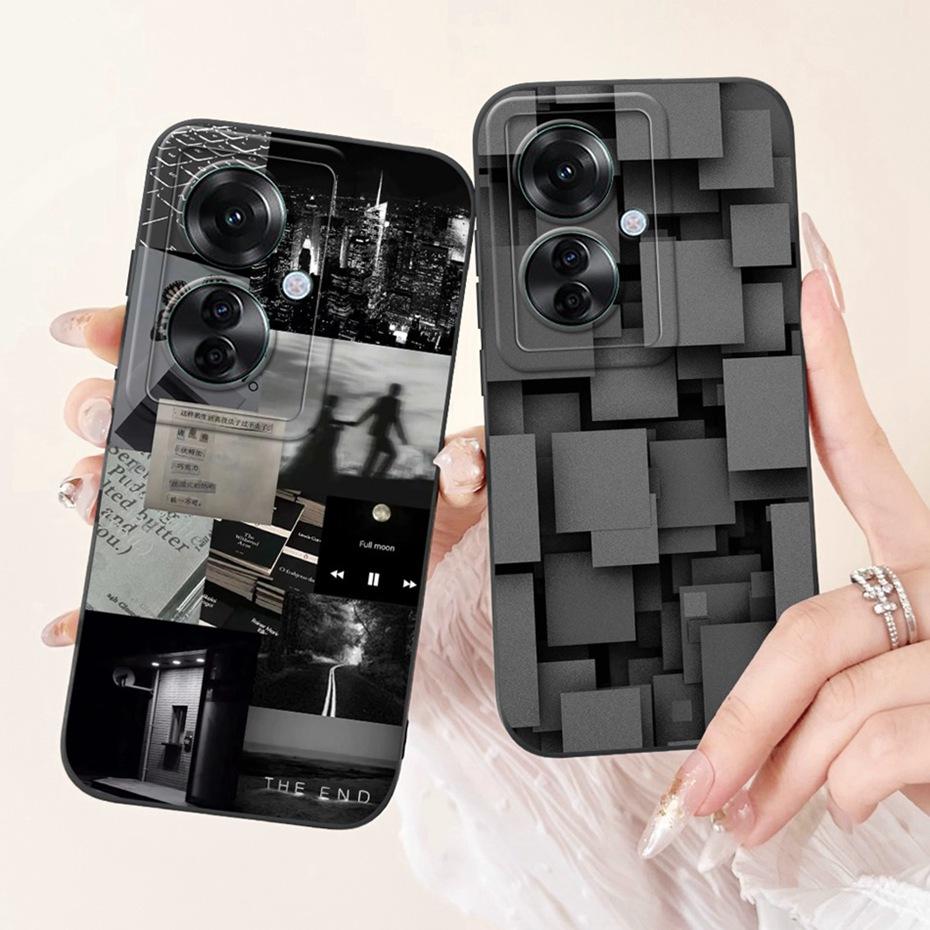 Lens Protective Case For OPPO Reno11 F CPH2603 Fashion Painted Soft Silicone Back Cover For Oppo Reno 11F 5G Phone Cases