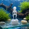 With Pipe Suction Cup Fish Tank Dance Skull Bubbler Aquarium Bubbler Ornament  Aquatic Products