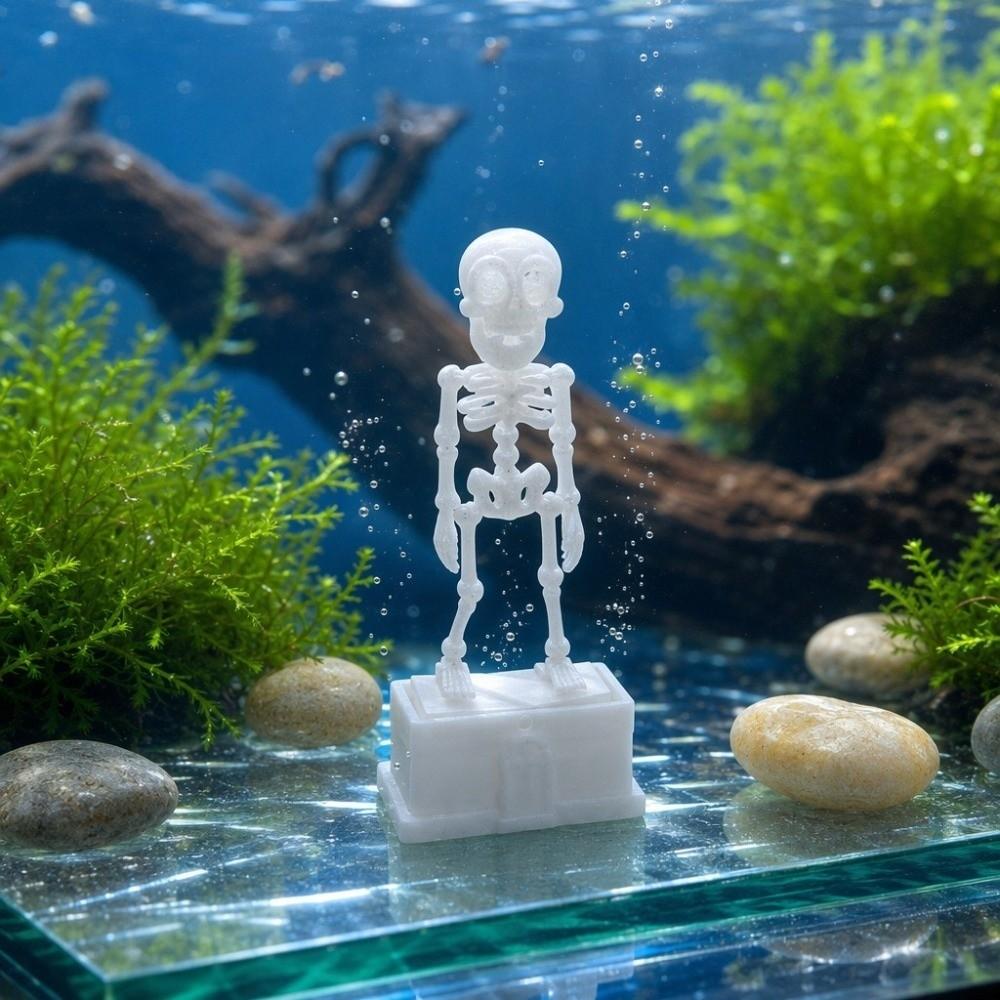 With Pipe Suction Cup Fish Tank Dance Skull Bubbler Aquarium Bubbler Ornament  Aquatic Products