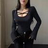 European & American Women's Sexy V-Neck Slim Knit Top - Chic, Versatile, and Elegant
