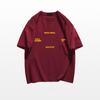 Unisex American Retro Trendy Letter T-shirt, Pure Cotton, Plus Size, Loose Fit, Hong Kong Style