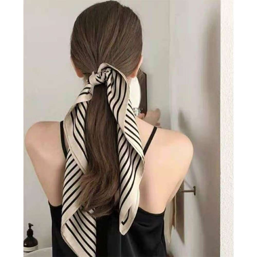 Square Hair Scarf Double Sides Neckerchief Fashion Silk Scarf  Gift