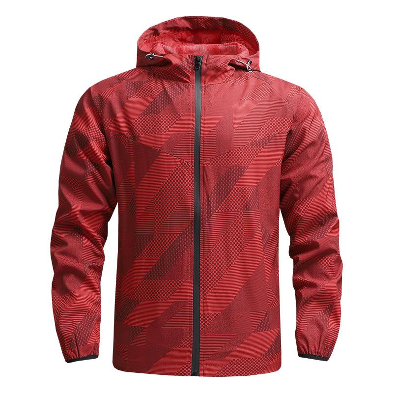 Herren Frühling/Herbst Schnelltrocknender Dünner Windbreaker: Lässige Outdoor-Sportjacke zum Wandern