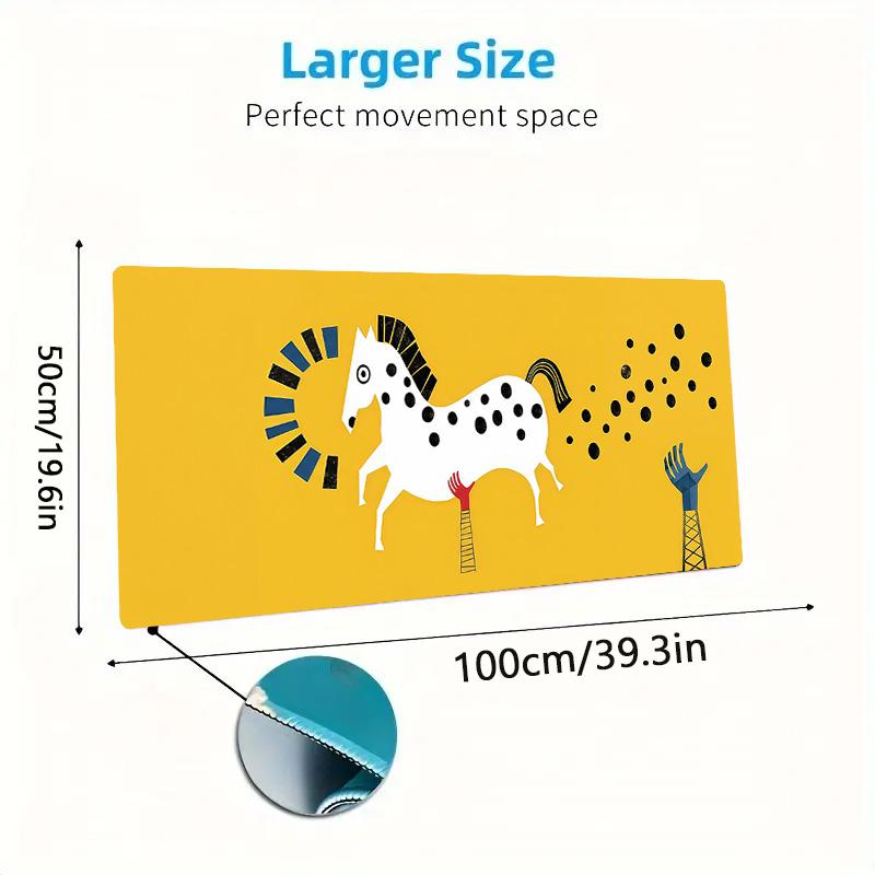 HorseNet Lace Solid Color Mouse Pad Large Gaming Table Cushion Non-slip Laptop Tablet Big Mousepad XXL Mat Mini PC Playmat With Lock edge