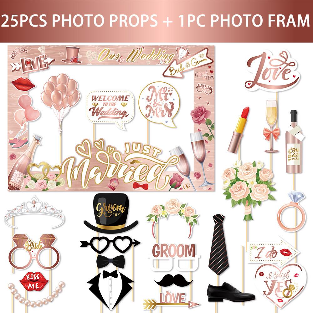 Wedding Venue Decor With Paper Photo Frame Props For Marriage Reception