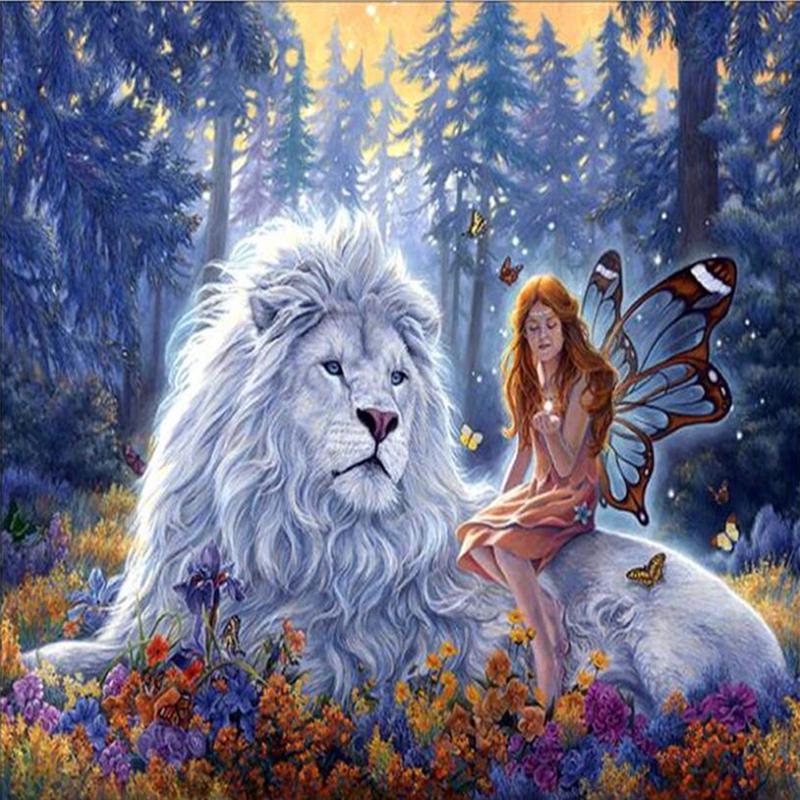 Full Drill 5D DIY Diamond Painting Wolf With Weapon Embroidery Kits Decor Mural