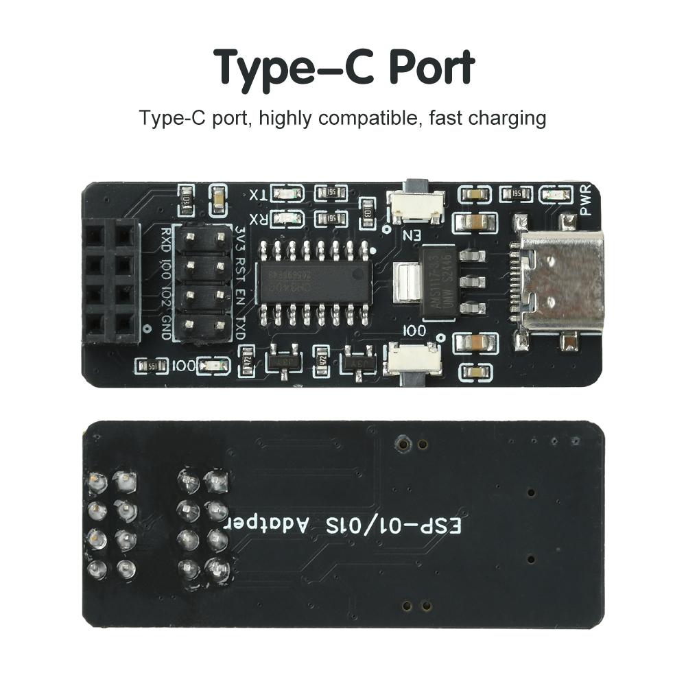 ESP-01/01S Wireless Transparent Transmission Module ESP8266 Serial To WiFi Module Adapter CH340 Type-C ESP-01/01S Adapter Board