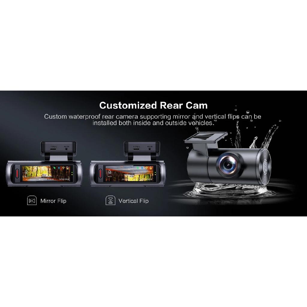 Acceo 4K Dash Cam Car DVR with WiFi Support Rear Camera GPS Night Vision Universal Automotive Black Box Support 4K Resolution