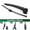 Wiper 13" Rear Wiper Blade & Arm Set Kit For VW Tiguan MK1 2007 - 2016 Windshield Windscreen Tailgate Window Rain Brush