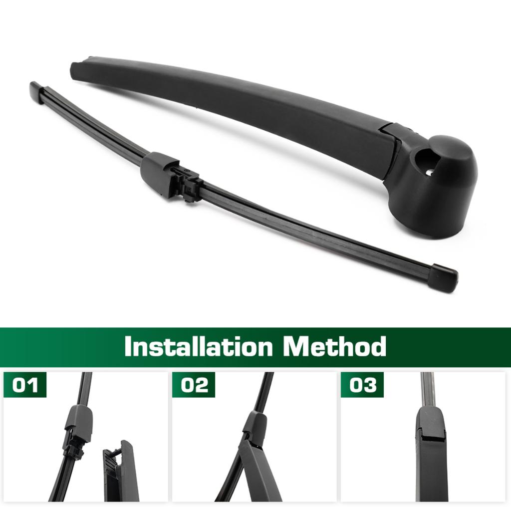 Wiper 13" Rear Wiper Blade & Arm Set Kit For VW Tiguan MK1 2007 - 2016 Windshield Windscreen Tailgate Window Rain Brush