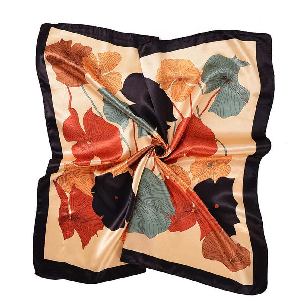 Muslim Style Women Delicate Printing Simulation Silk Scarf
