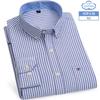 100% Cotton Oxford White Casual Shirts for Men Long Sleeve Buttons Plaid Shirt Striped Pocket Men Shirts Plus Size 7XL Camisas