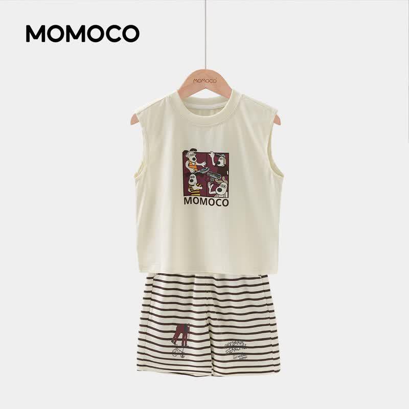 MOMOCO Boys' Summer Striped Vest & Pants Set