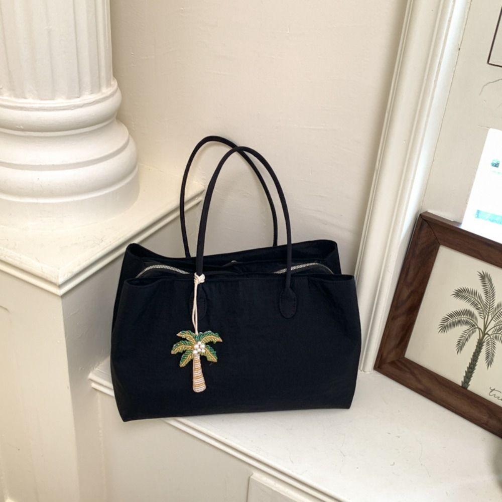 Elegant Nylon Tote Bag Waterproof Computer Bag Top-handle Nylon Shoulder Bag Shopping