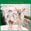 Juldekoration Figur med Stående Jultomte och Älg för Festlig Heminredning