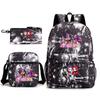 Demon Hunter Girl Group Backpack Kpop Backpack Digital Color Printing Boys And Girls School Bag Shoulder Bag Three-Piece Set