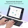 Foldable Bluetooth Keyboard 2024 Small Keyboard Foldable and Wireless Foldable Bluetooth Keyboard with Touchpad Trifold