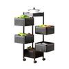 Rotating Multi-Layer Storage Rack for Fruits & Vegetables - No Installation Needed