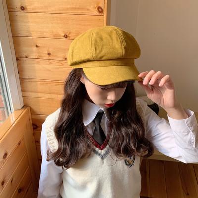 Boina octogonal para mujer, estilo japonés, versátil, estilo británico, estilo vendedor de periódicos, estilo retro, tendencia femenina.