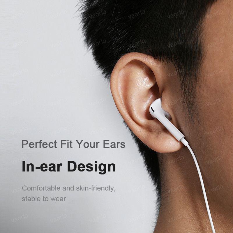 VAORLO Wired Type-C Earphones Digital Chip Compatible Samsung Smartphones HiFi Stereo Bass With HD Microphone Type-C Interface Headset