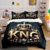 Royal Crown Decor Set Soft Comfortable Duvet Cover Bedding Set Included 1*Duvet Cover & 2*Pillowcases, Gift