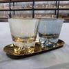 Wutuo Fuji Snow Mountain Engraved Glass Cup Set