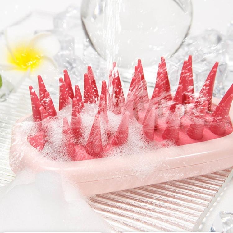 Lightweight Long Handle Silicone Hair Brush Shampoo Brush Travel Friendly For Effective Scalp Stimulation And Relaxation