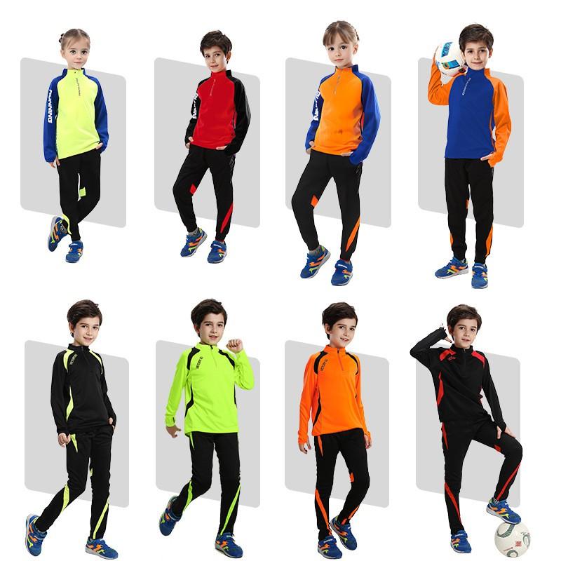 Kids Long Sleeve Badminton Set Unisex Sportswear Tracksuit Winter Training