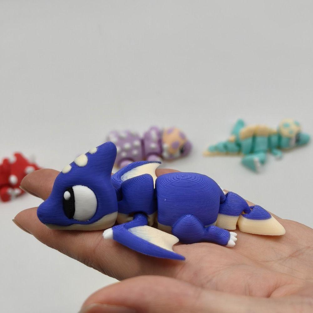 Movable Joints 3D Rotatable Articulated Dragon Realistic 3D Articulated Dragon Toys  Fish Tank