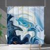 Shower Curtain Waterproof And Mildew-Proof Marble Pattern Bathroom Curtain Shower Curtain Partition Curtain Free Of Punching