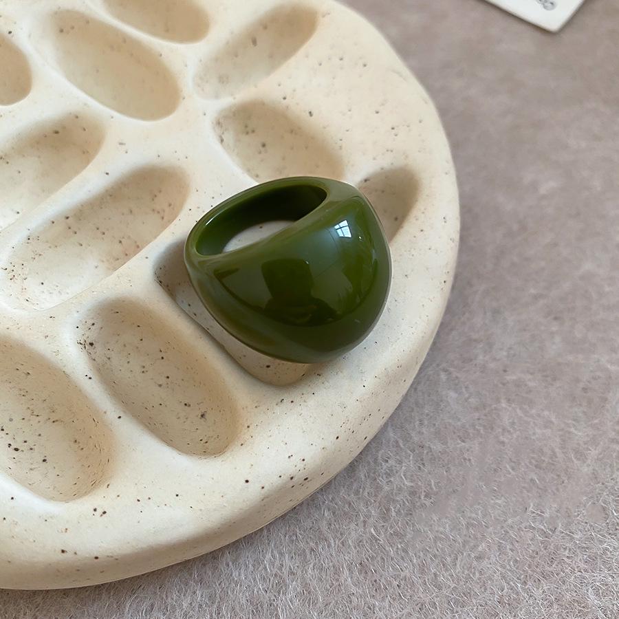 Artistic Retro Geometric Resin Ring - High-End Versatile Fashion Jewelry