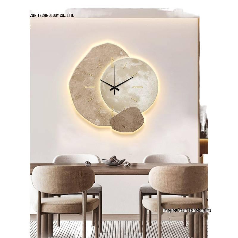 Italian Luxury Decorative Wall Clock Lamp for Living Room & Restaurant, Battery Operated.