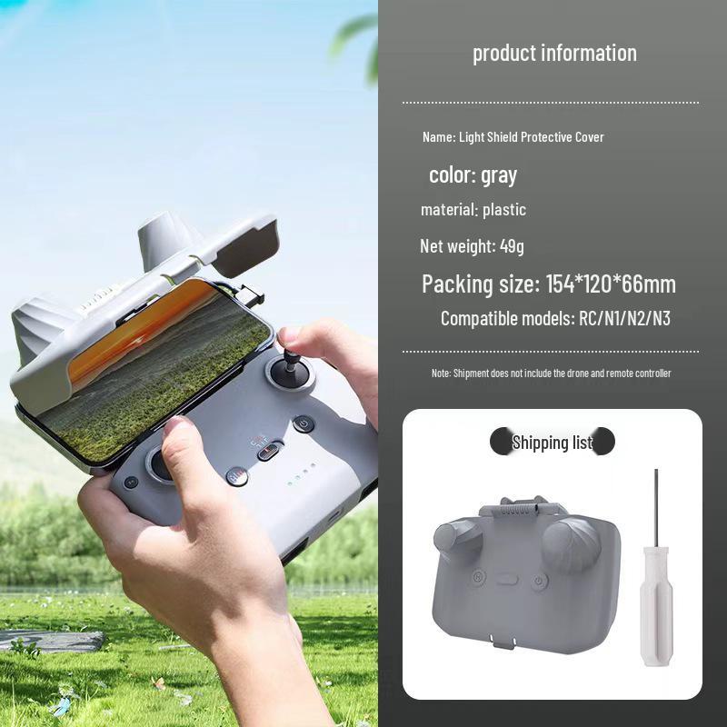 DJI Mavic 4 Pro/Air 3S/Mini 5 Pro Sunshade Protective Cover for RC N3/RC2 Controllers.