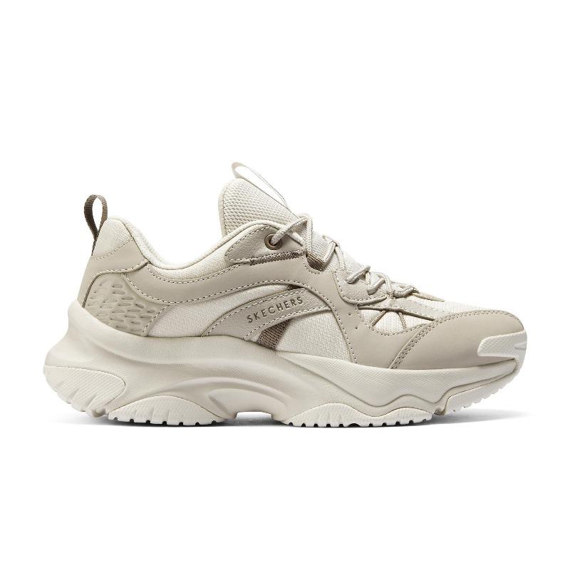 Skechers Moonhiker Women Beige Gray Low Top Running Shoes Breathable Wear Resistant 177590-OFWT