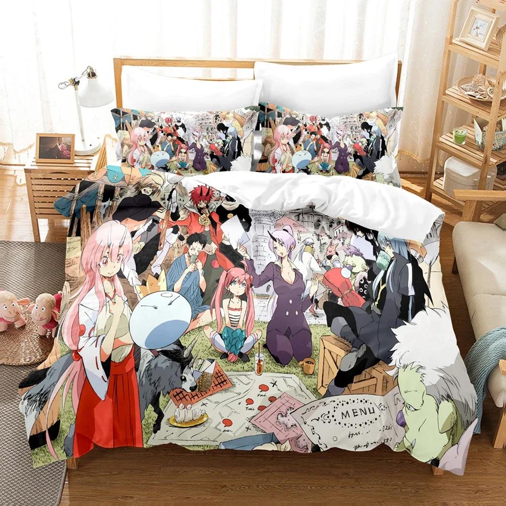 Anime That Time I Got Reincarnated As A Slime Rimuru Comfortable Duvet Quilt Cover Pillowcase Bedding Set Children Home Textile