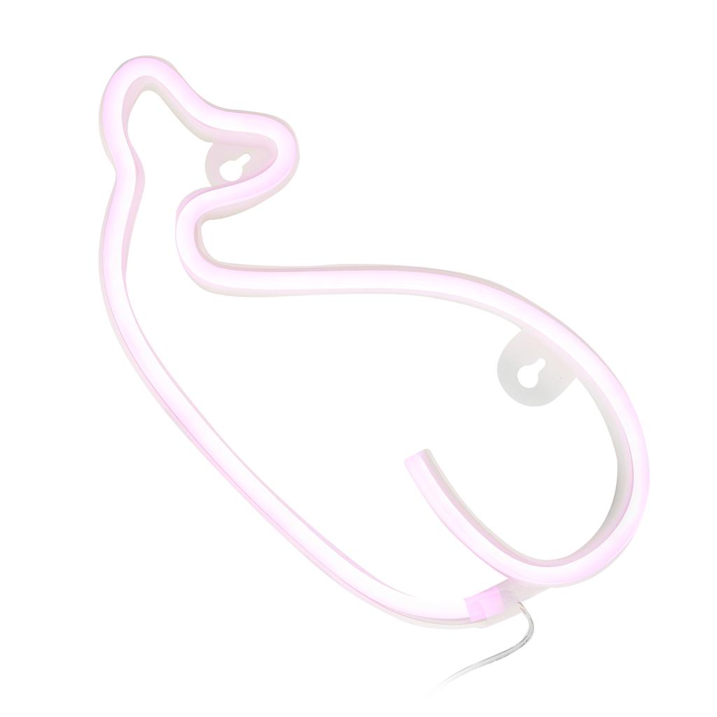 Whale Neon Sign Battery Operated USB Powered LED Neon Light for Party Home Decoration