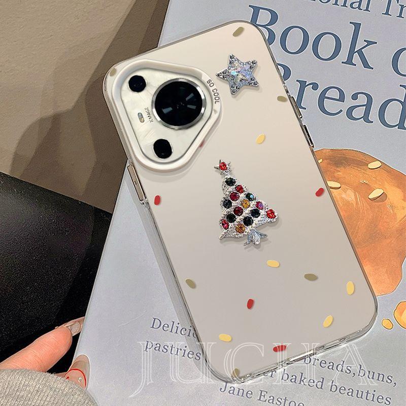 Applicable Huawei pura80pro mobile phone case premium sense cute HUAWEIpura70 Christmas tree stars