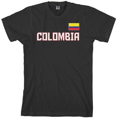 Threadrock Herren Kolumbien Nationalmannschaft T-Shirt Bogota Flagge