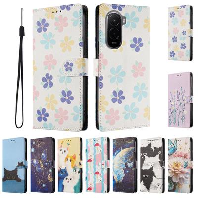 Leather Case For Xiaomi Poco M7 M6 M5 M4 M3 M2 Pro M7 Plus Flip Wallet Card Slot Holder Fashion Cartoon Painted Phone Book Cover