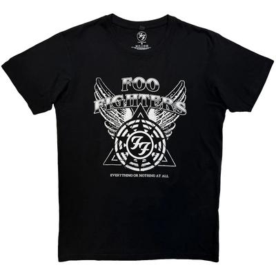 Foo Fighters Tričko Carbon: Všechno nebo Nic Vůbec Logo (Černá) OFICIÁLNÍ