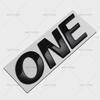 3D Metal Car Sticker Class ONE Letter Emblem Badge Side Fender Rear Trunk Head Window Decal Motorcycle Accessories Decoration