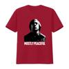 Mostly Peaceful No Country for Old Men Anton Chigurh Heavy Cotton T Shirt Vintage Washed Fashion Streetwear Casual Stretched