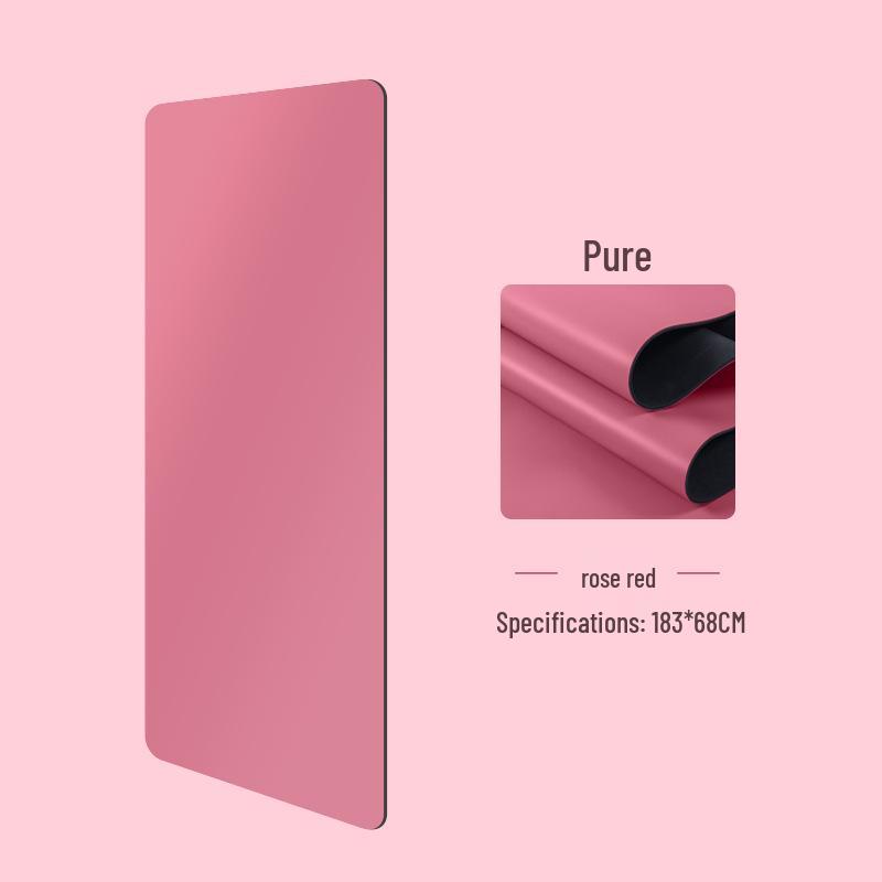 5mm Non-Slip Natural Rubber Yoga Mat with Pose Lines for Home Fitness