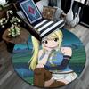 Lucy Heartfilia pattern round rug,Carpet Rug for Living Room Bedroom Playroom ,Non-slip Floor Mat,Holiday Gifts and Birthday Gifts.