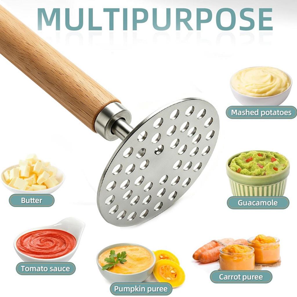 Potato Masher Stainless Steel Potato Ricer Kitchen Vegetable Masher With Non-Slip Handle Fruit Juicer Kitchen Gadgets 3