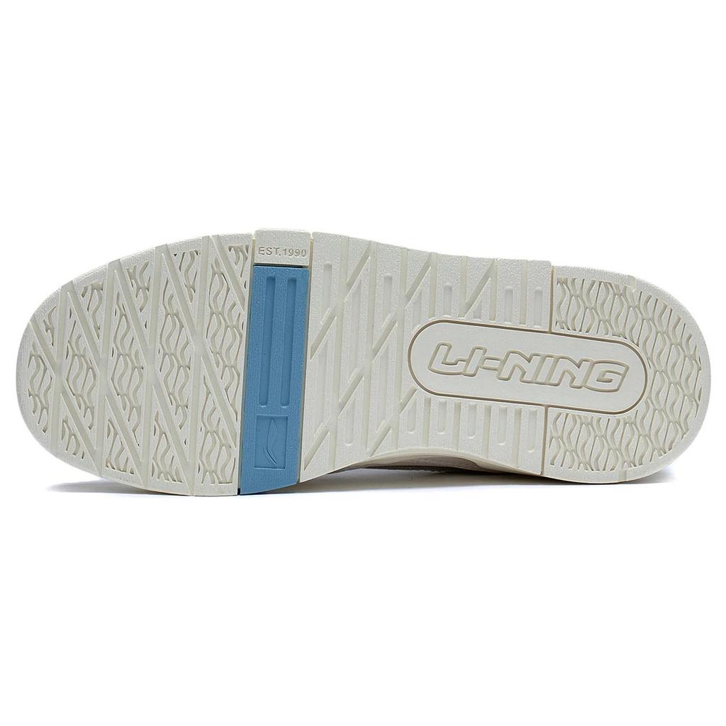 New LiNing 001 BTC Btc Prm Durable Breathable Low Top Skateboard Shoes Women's White Blue AGCT004-1