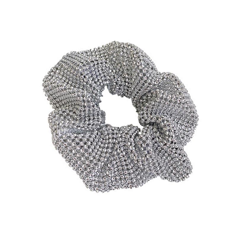 

Glitter Hair Rope Hair Bun Scrunchies Elastic Hair Rope Hair Scrunchy Vintage HairBands Female Accessories 1