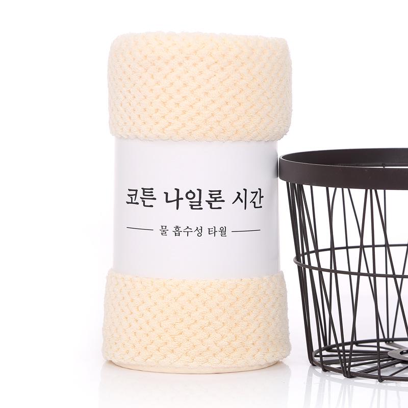 Extra Large Solid Color Coral Fleece Waffle Bath Towel Set with Thick Edges