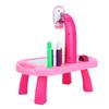 Educational Drawing Toys Set Painting Toy Projector Desk Tablet Learning Toy Tool Gift (Pink)