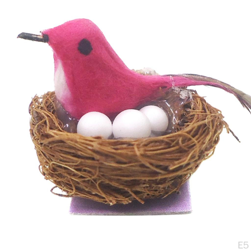 1/12 Bird House Decor Miniature Nest Model For Fairy Garden Accessories